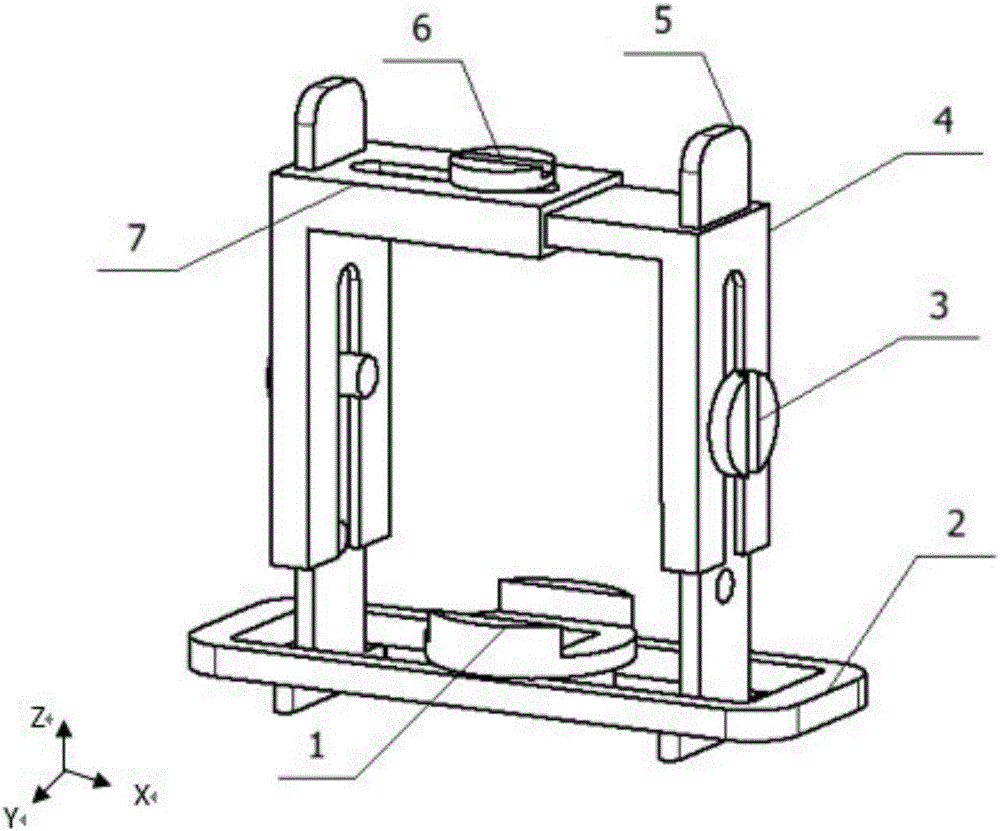 Low-frequency magnetic flux leakage sensor magnetic-sensitive element clamping combined multi-axis mobile device