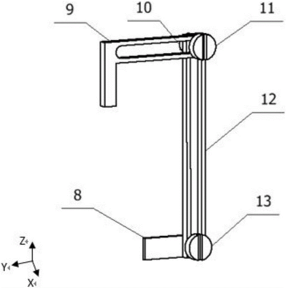 Low-frequency magnetic flux leakage sensor magnetic-sensitive element clamping combined multi-axis mobile device