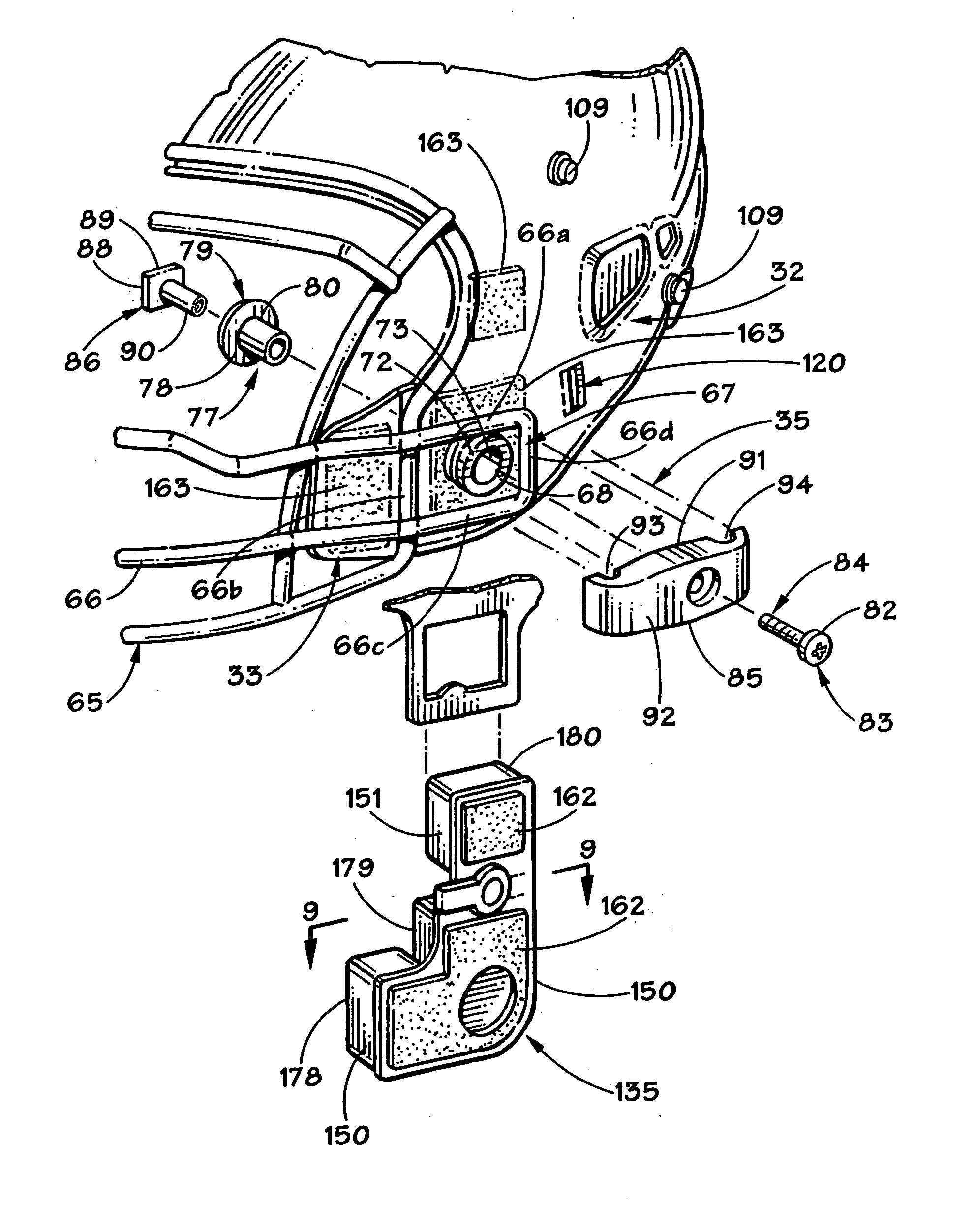 Face guard for a sports helmet