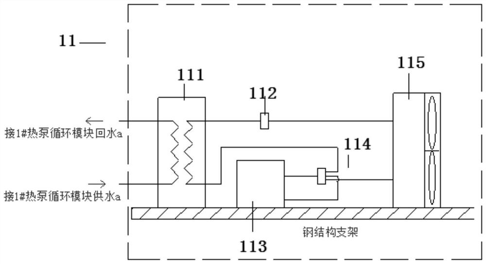 Modular distributed air source heat pump unit