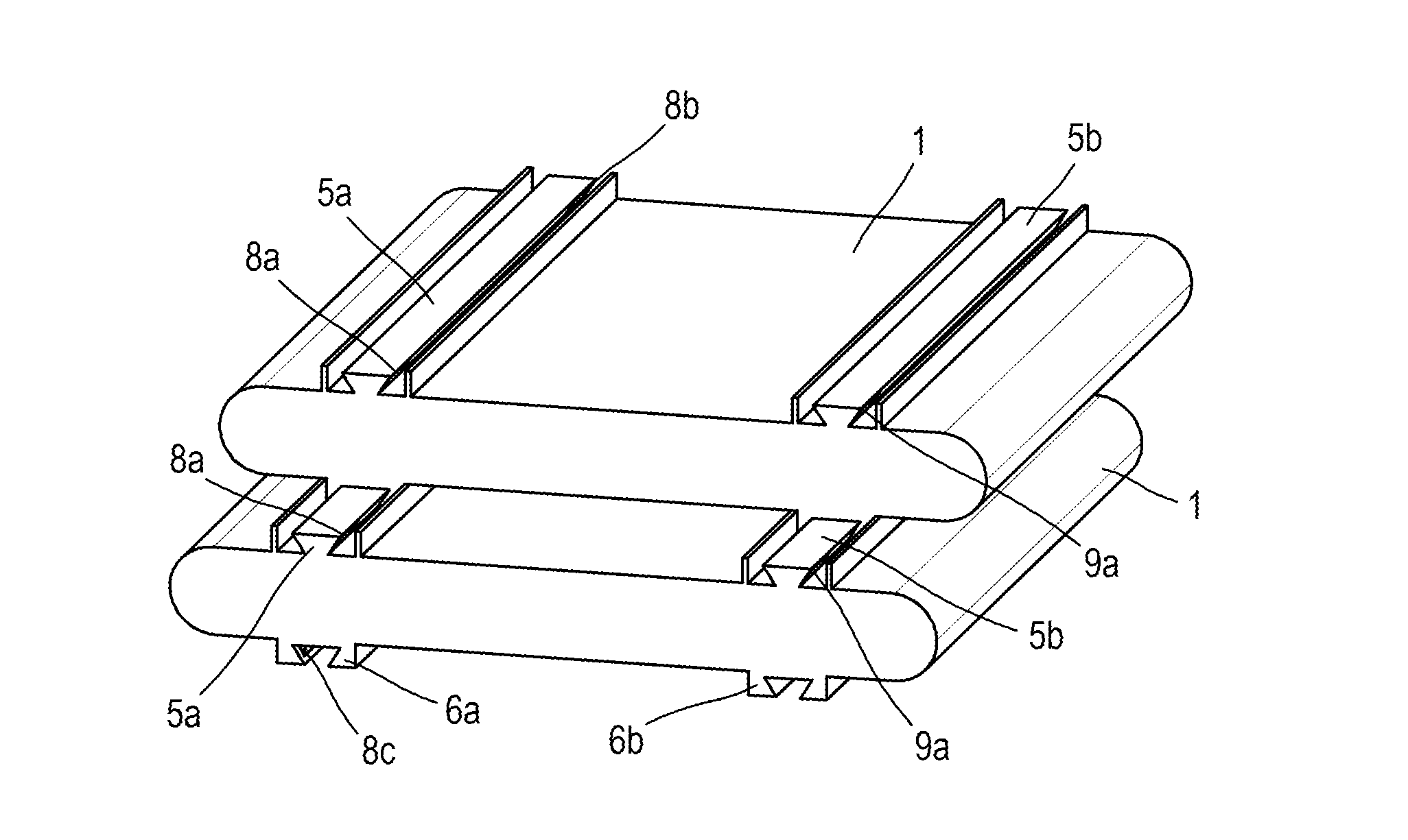 Cell for storing power, comprising at least one male element and one female element equipped with electrical connection interfaces