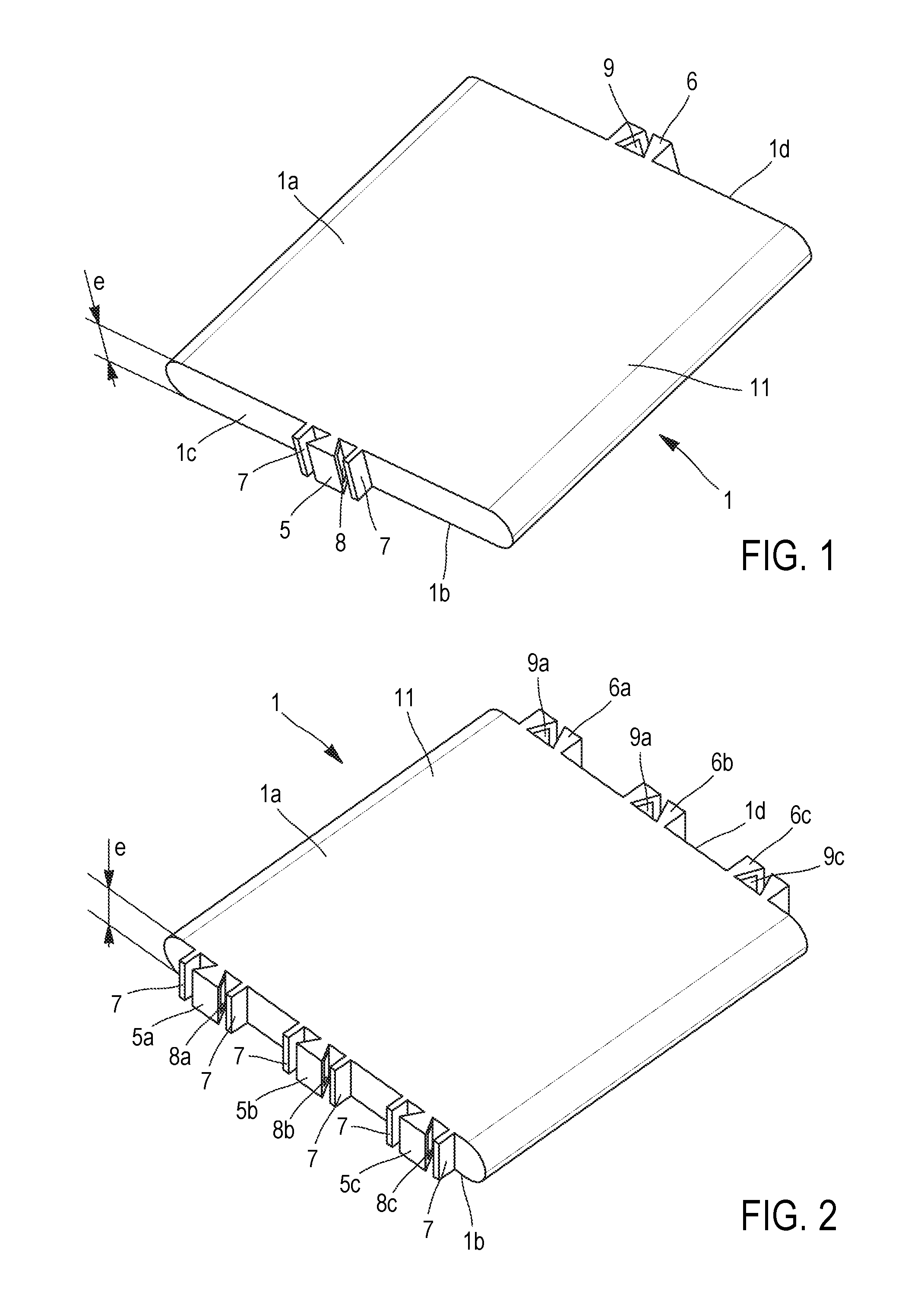 Cell for storing power, comprising at least one male element and one female element equipped with electrical connection interfaces