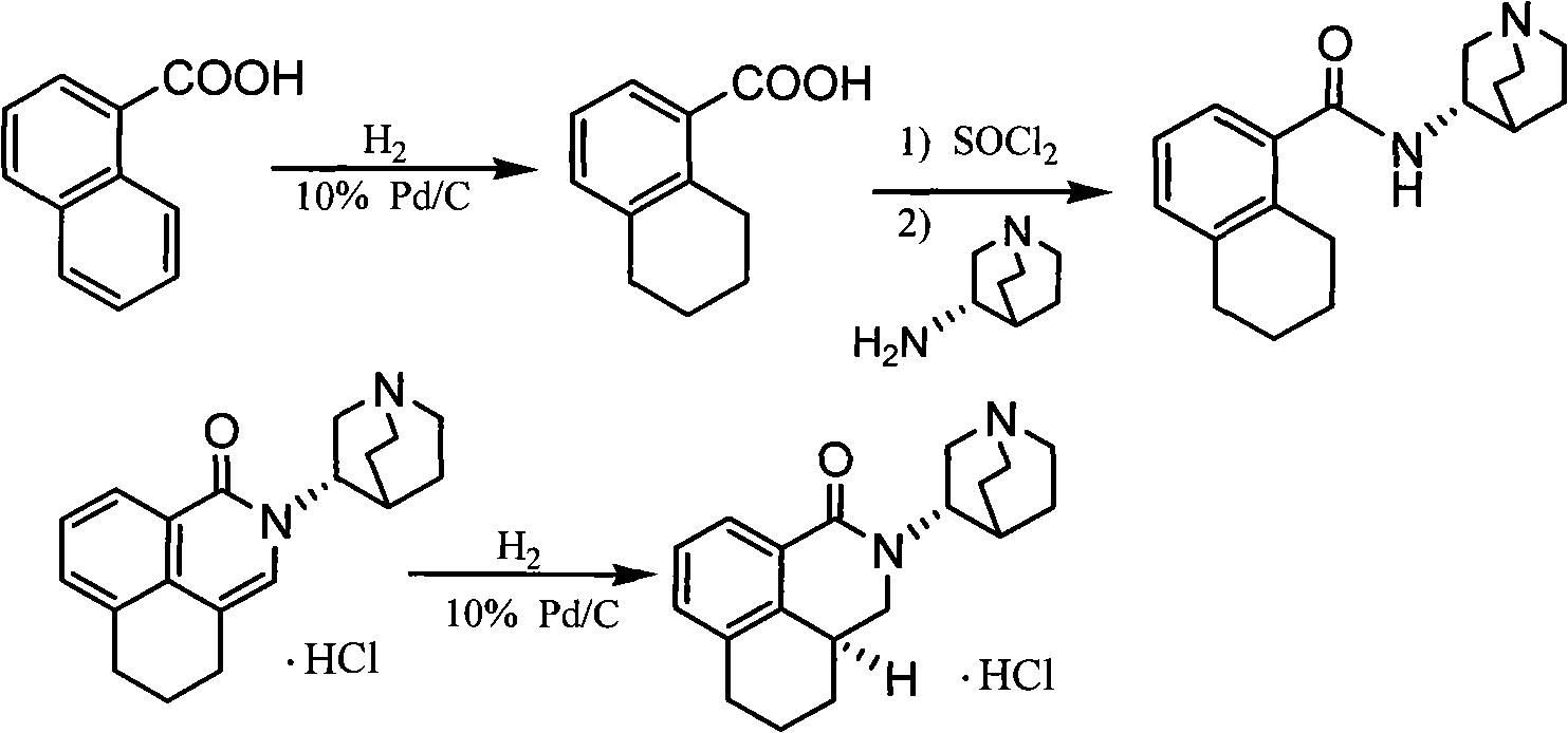 Palonosetron hydrochloride, and precursor compound and preparation method thereof