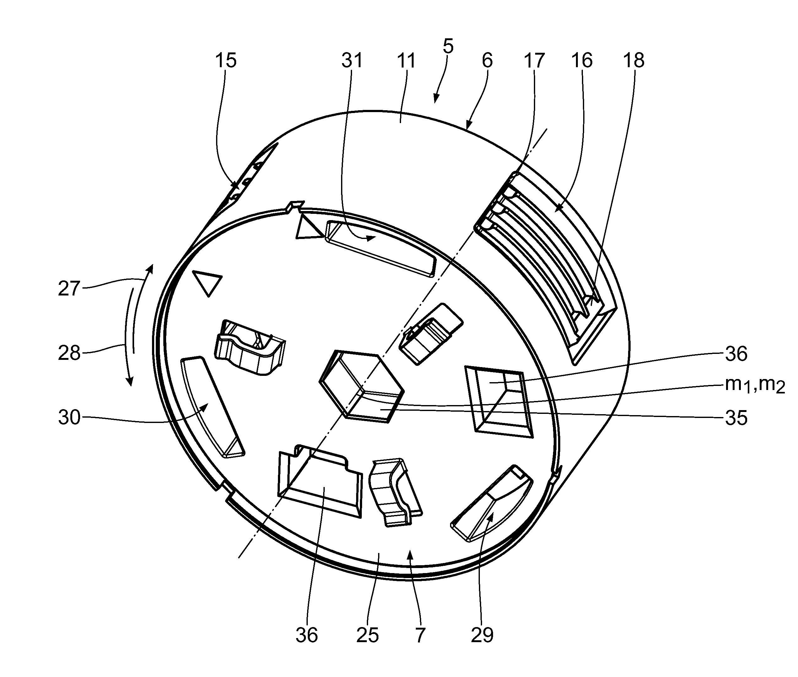 Insert casing for fastening an electrical component