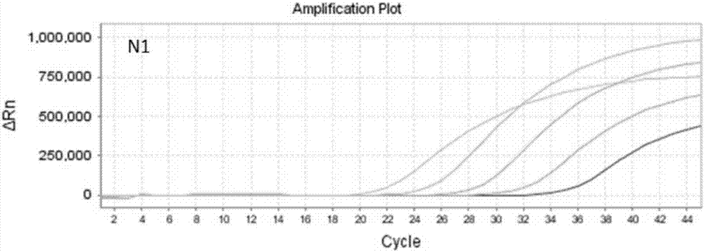 Multiplex fluorescence quantitative PCR detection kit for avian influnza virus N subtype genetic typing and application thereof