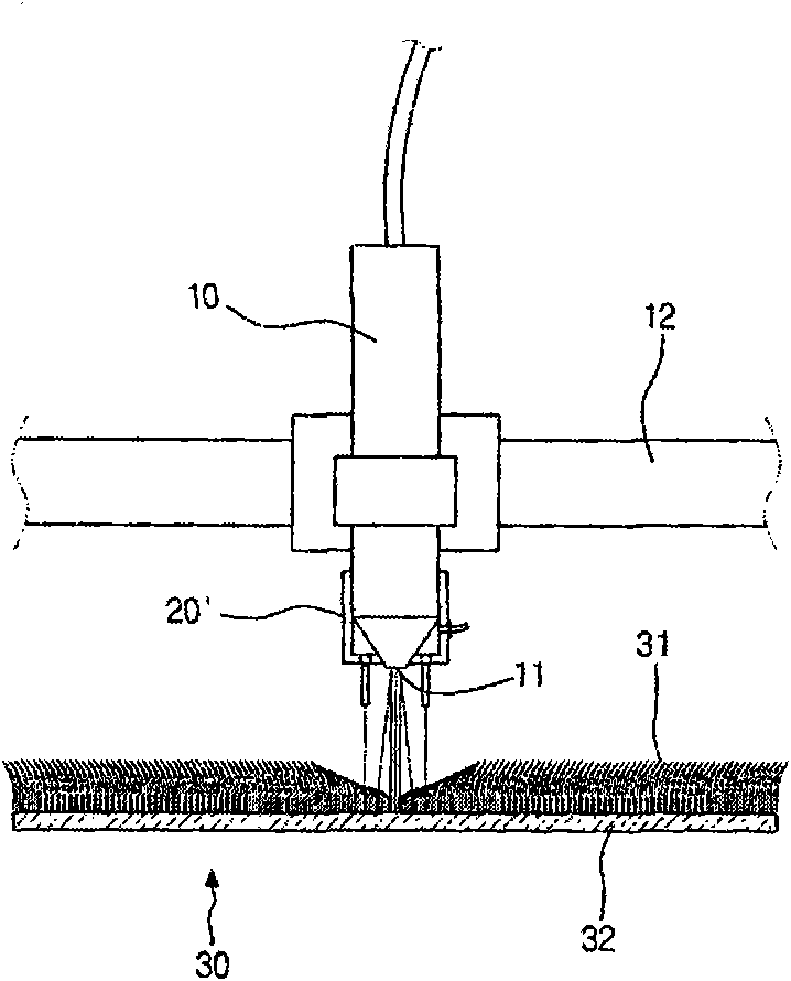 Laser device for cutting fur and fur cutting method using laser device