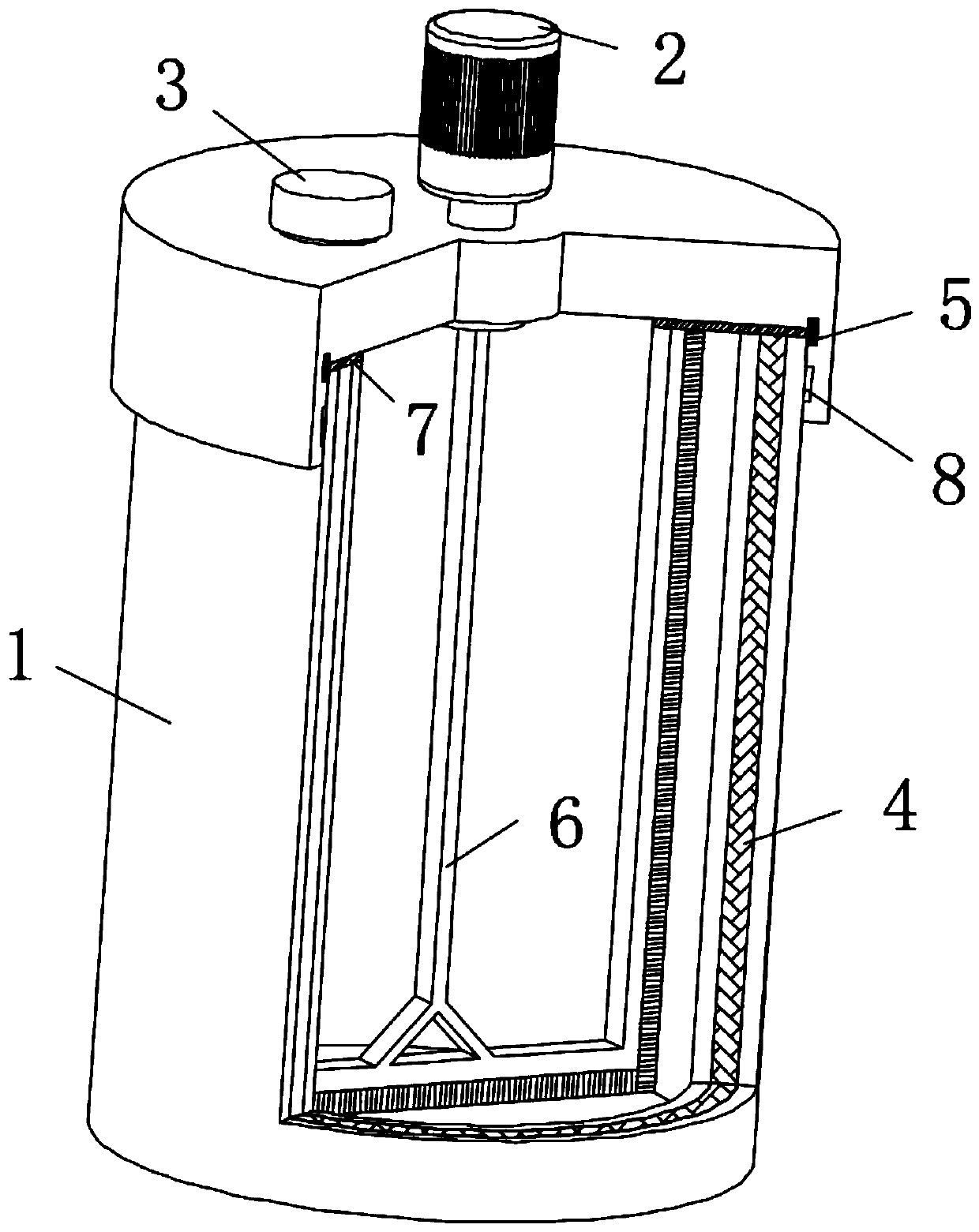 Storage equipment for uniformly stirred waterproof coating