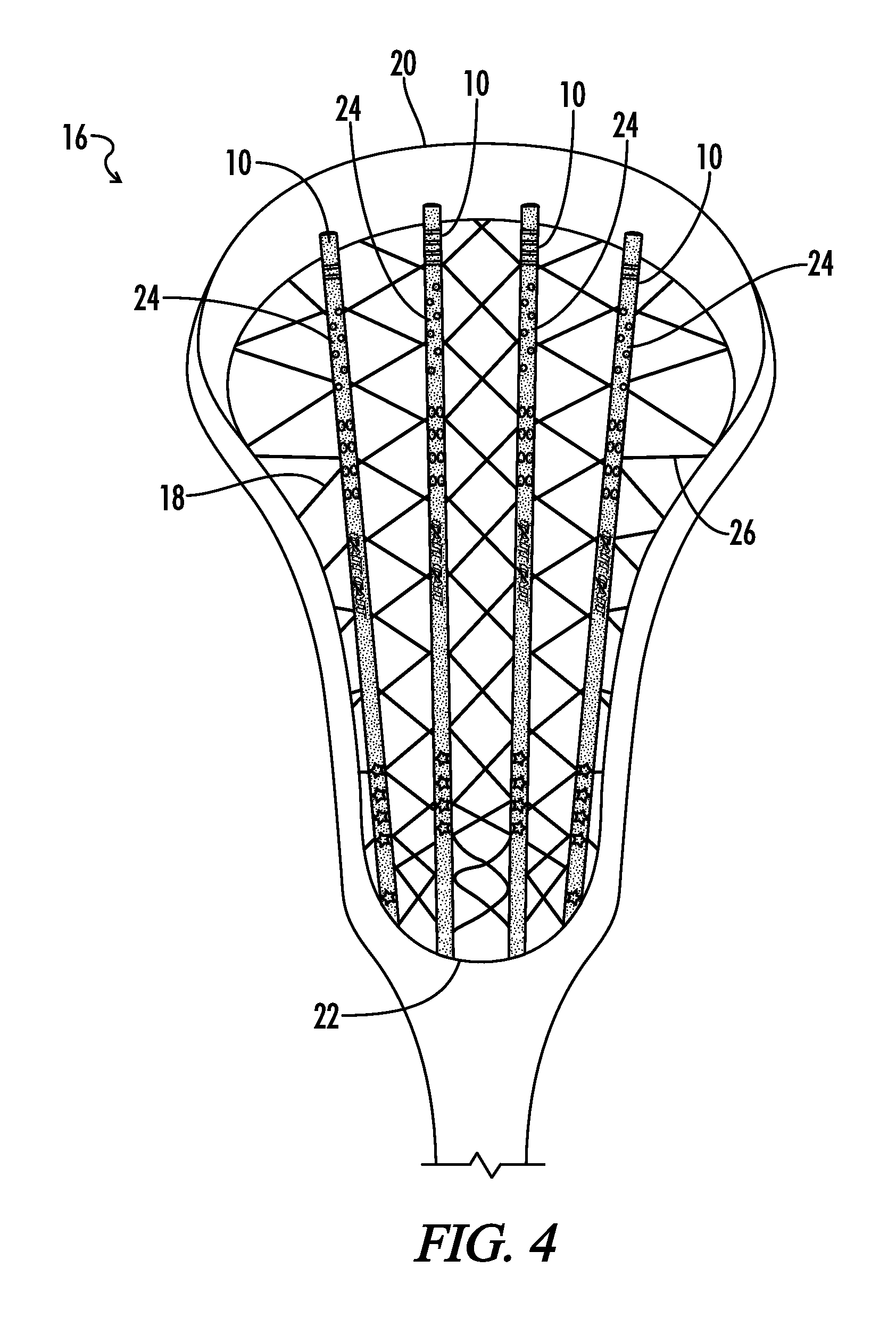 Over-molded runner for a lacrosse pocket