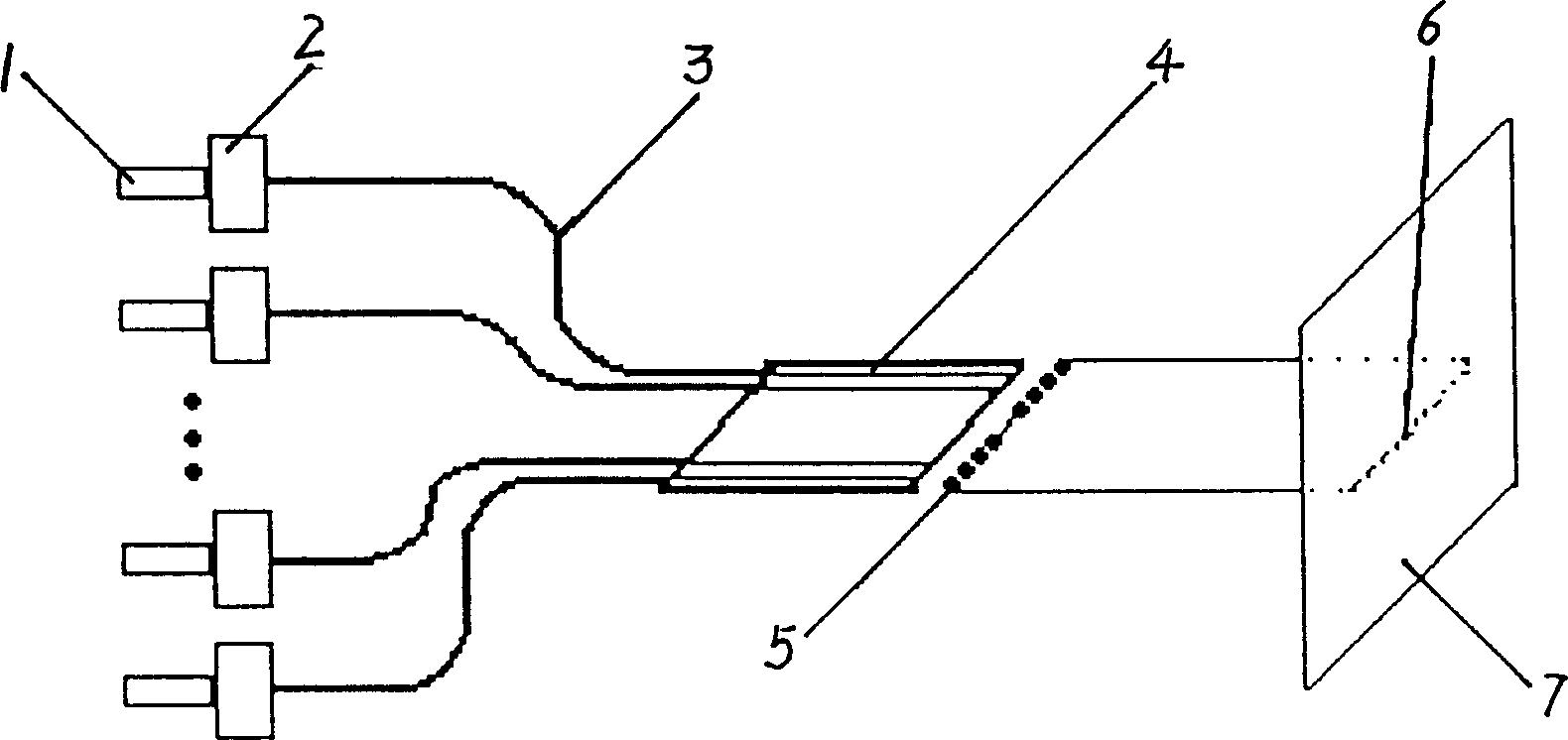 Method and apparatus for applying optical fiber array energy source to laser sintering rapid forming