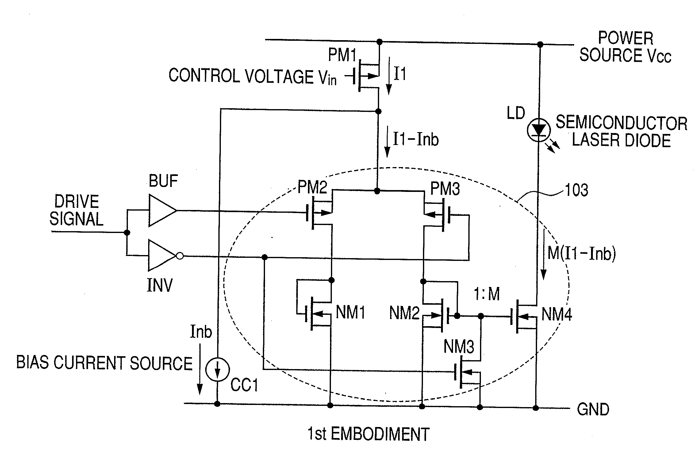 Driving circuit of driving light-emitting device