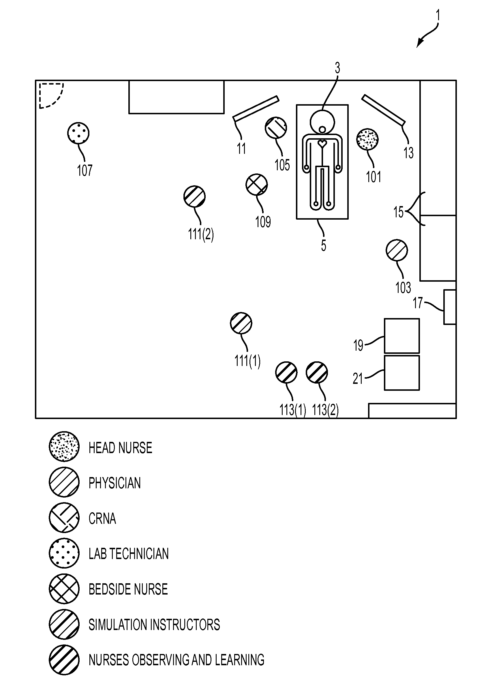 Method and apparatus for motion tracking during simulation of clinical emergency settings