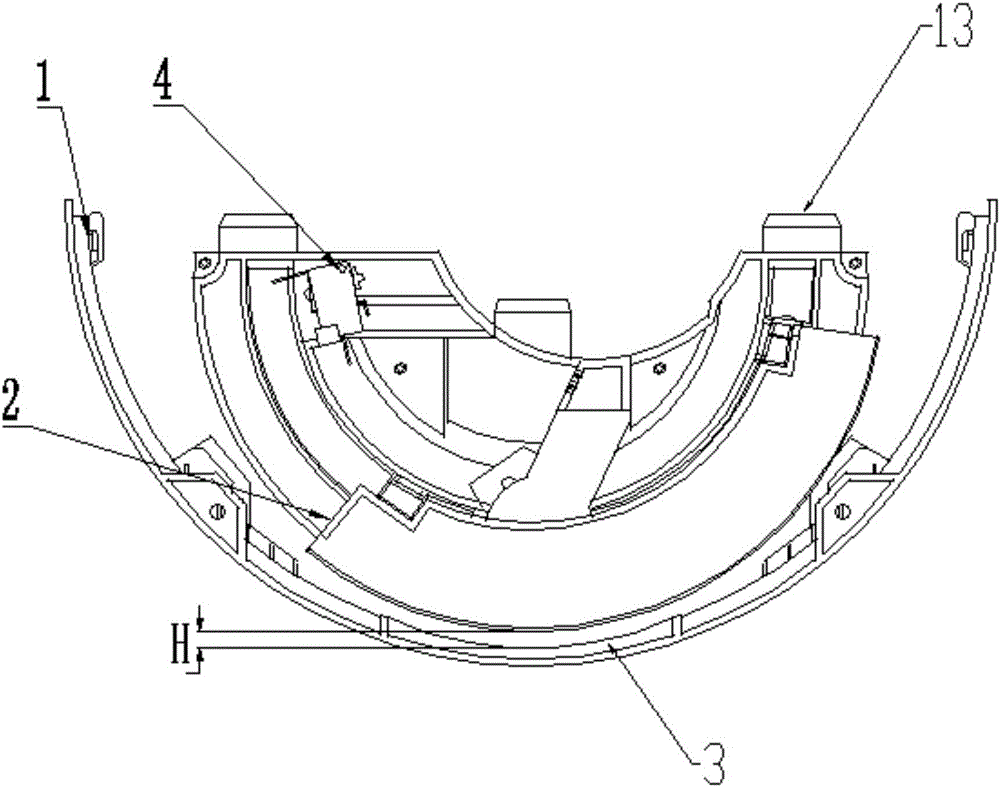 Driving structure achieving non-clearance closing of door plank, air outlet device and air conditioner