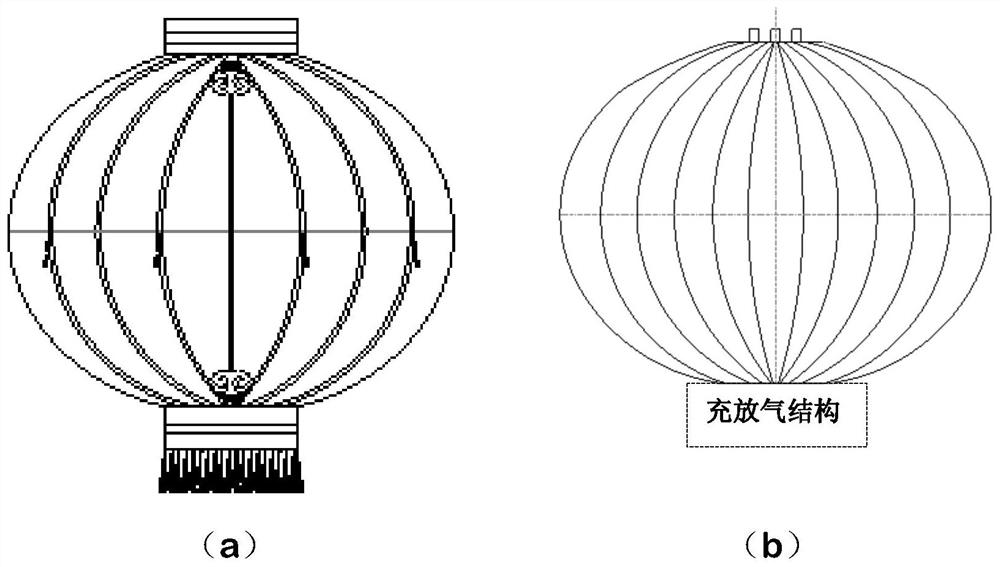 Rapid inflating and deflating device for celebration palace lantern