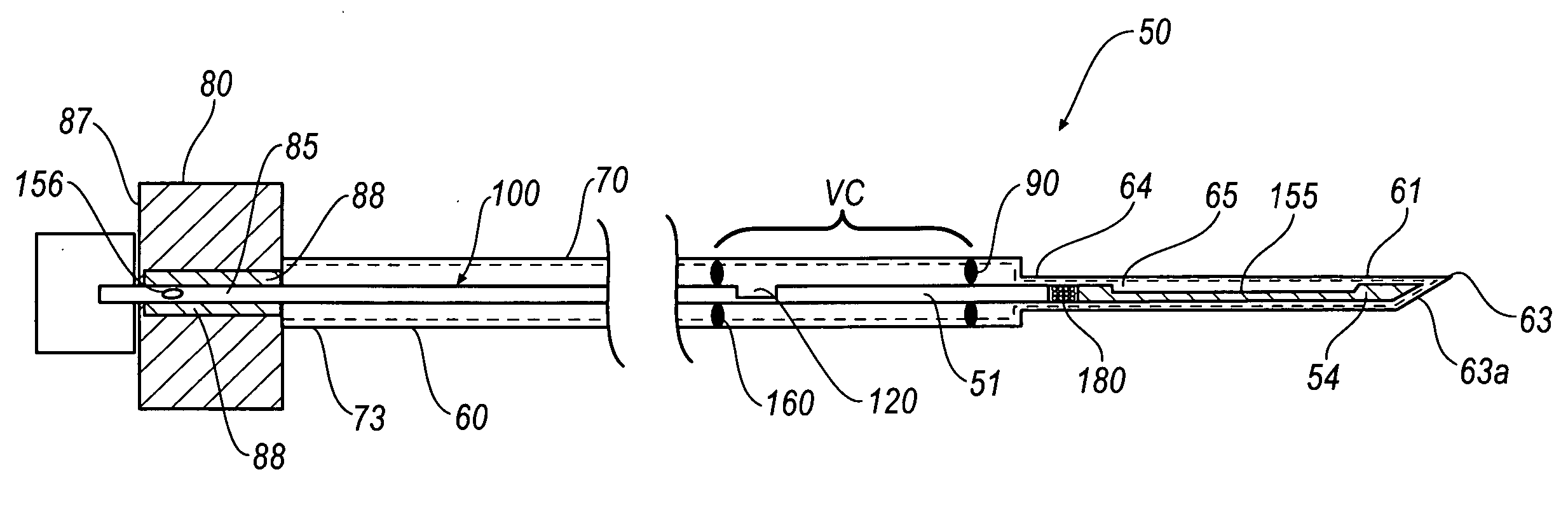 Vacuum assisted biopsy needle set