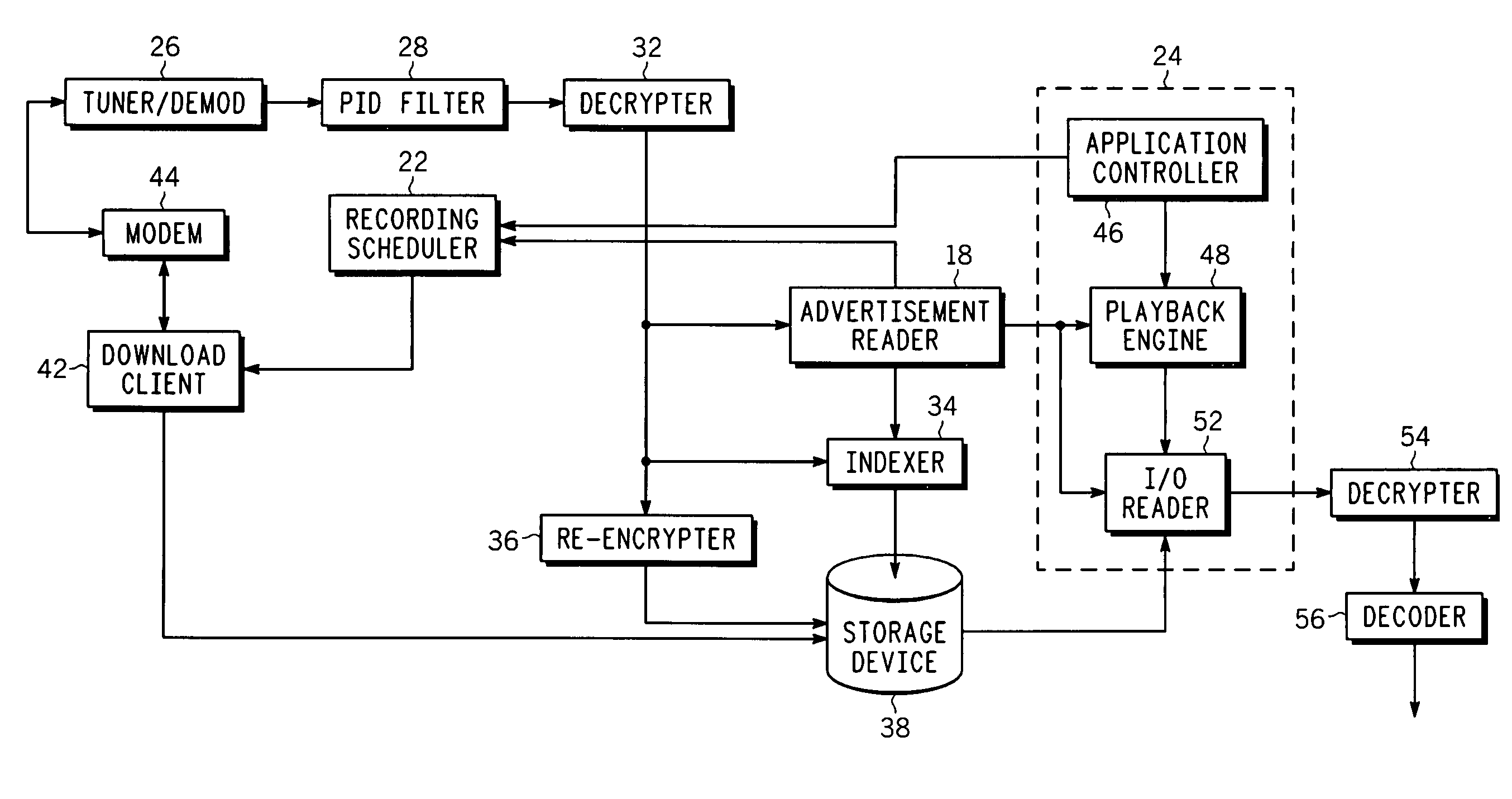 Method, apparatus and system for replacing advertisements in recorded video content