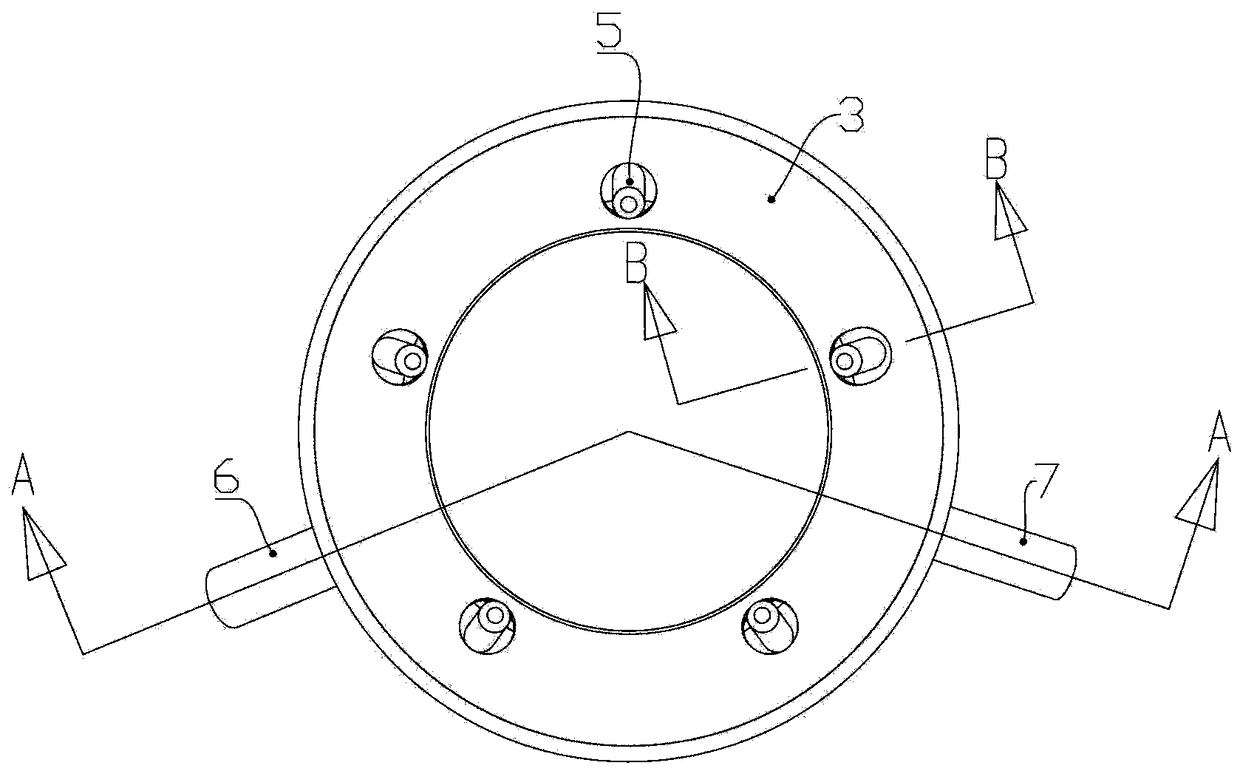 Spot-jet cooling ring and wheel hub mould with spot-jet cooling ring