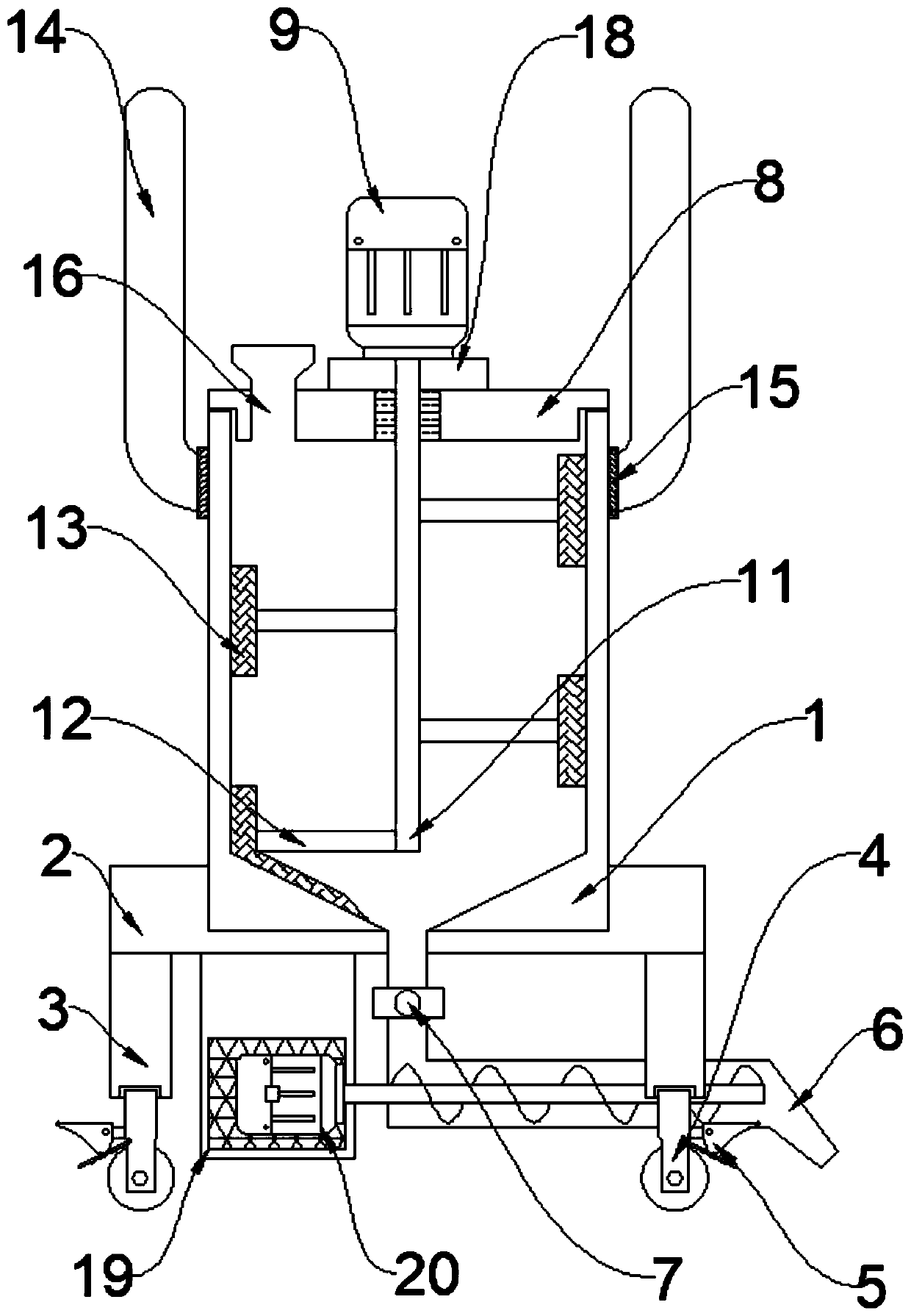 Hoist bucket for concrete transporting