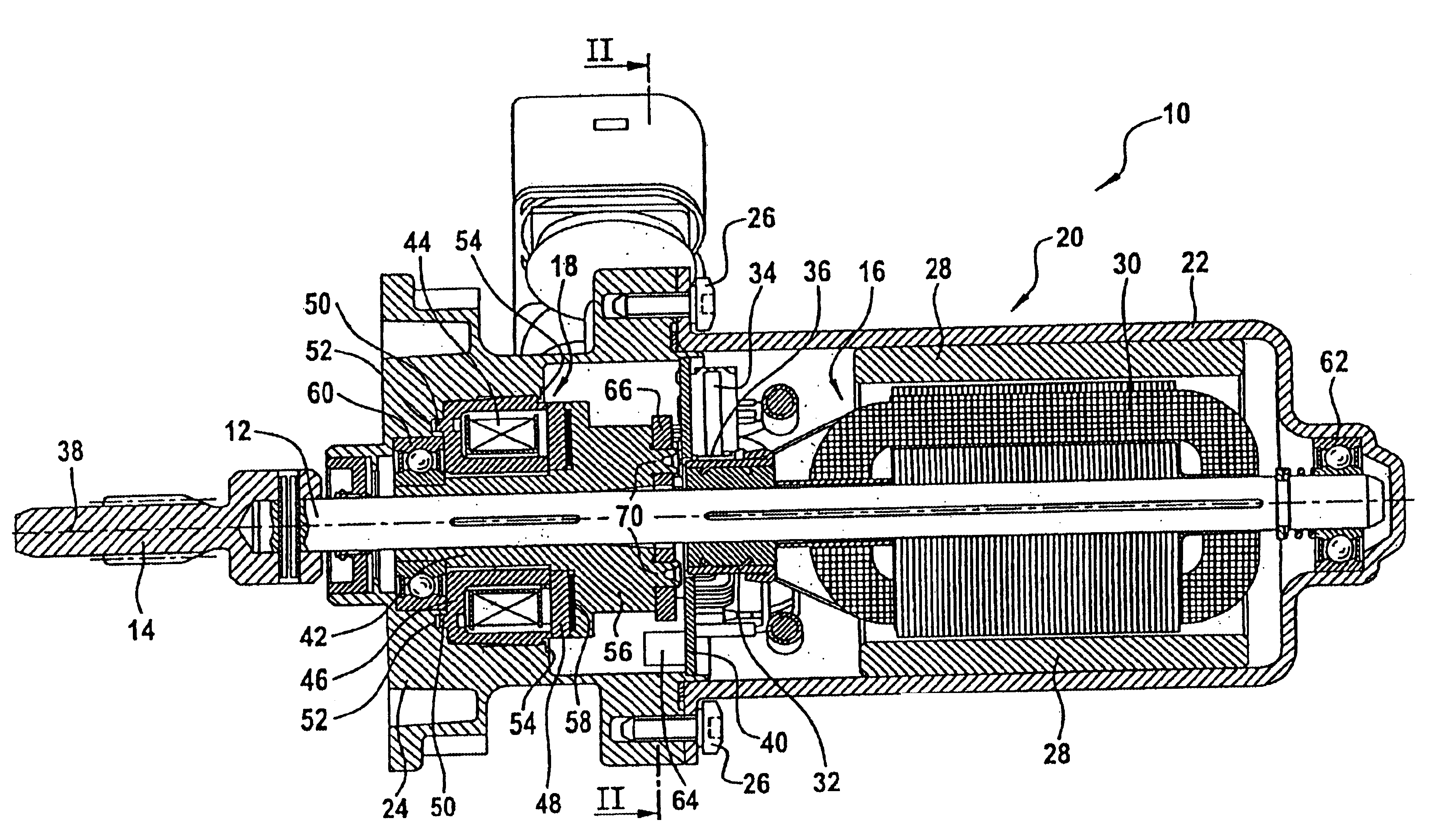 Actuating device, particularly for actuating locking differentials on vehicles