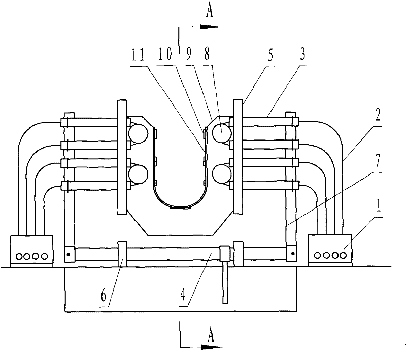 Bottom lifting type U-shaped tram guard