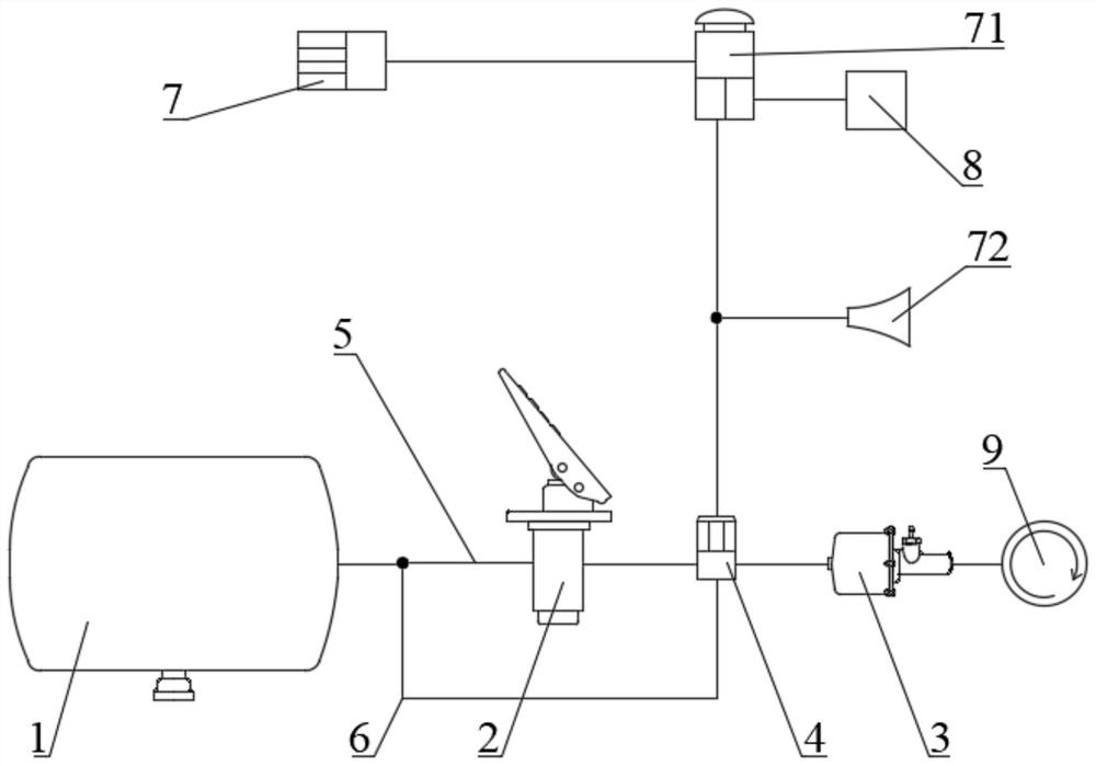 Emergency braking auxiliary device and emergency braking method