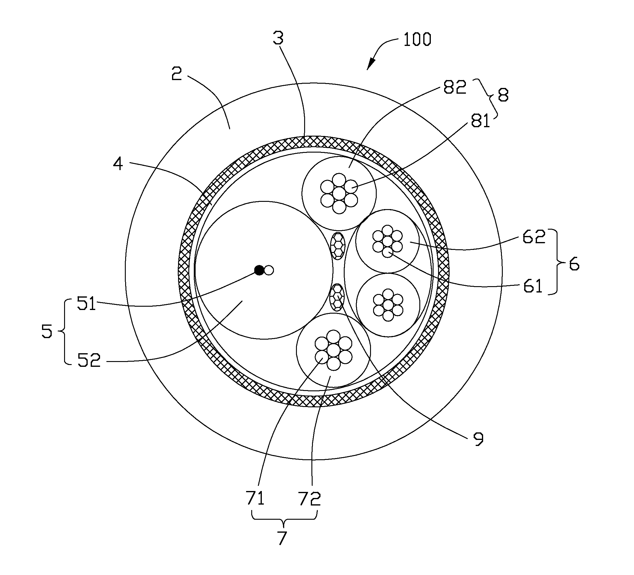 Optical-electrical hybrid transmission cable