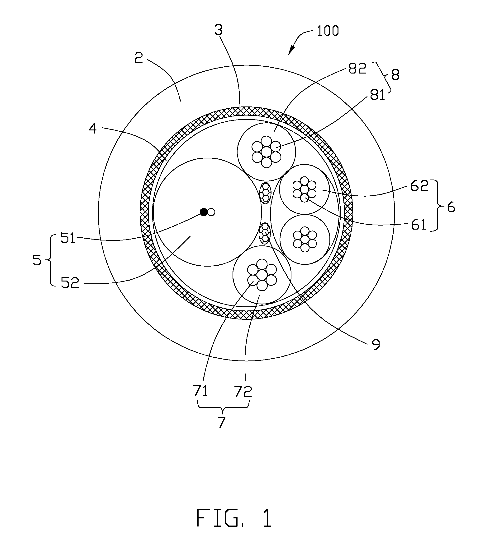 Optical-electrical hybrid transmission cable