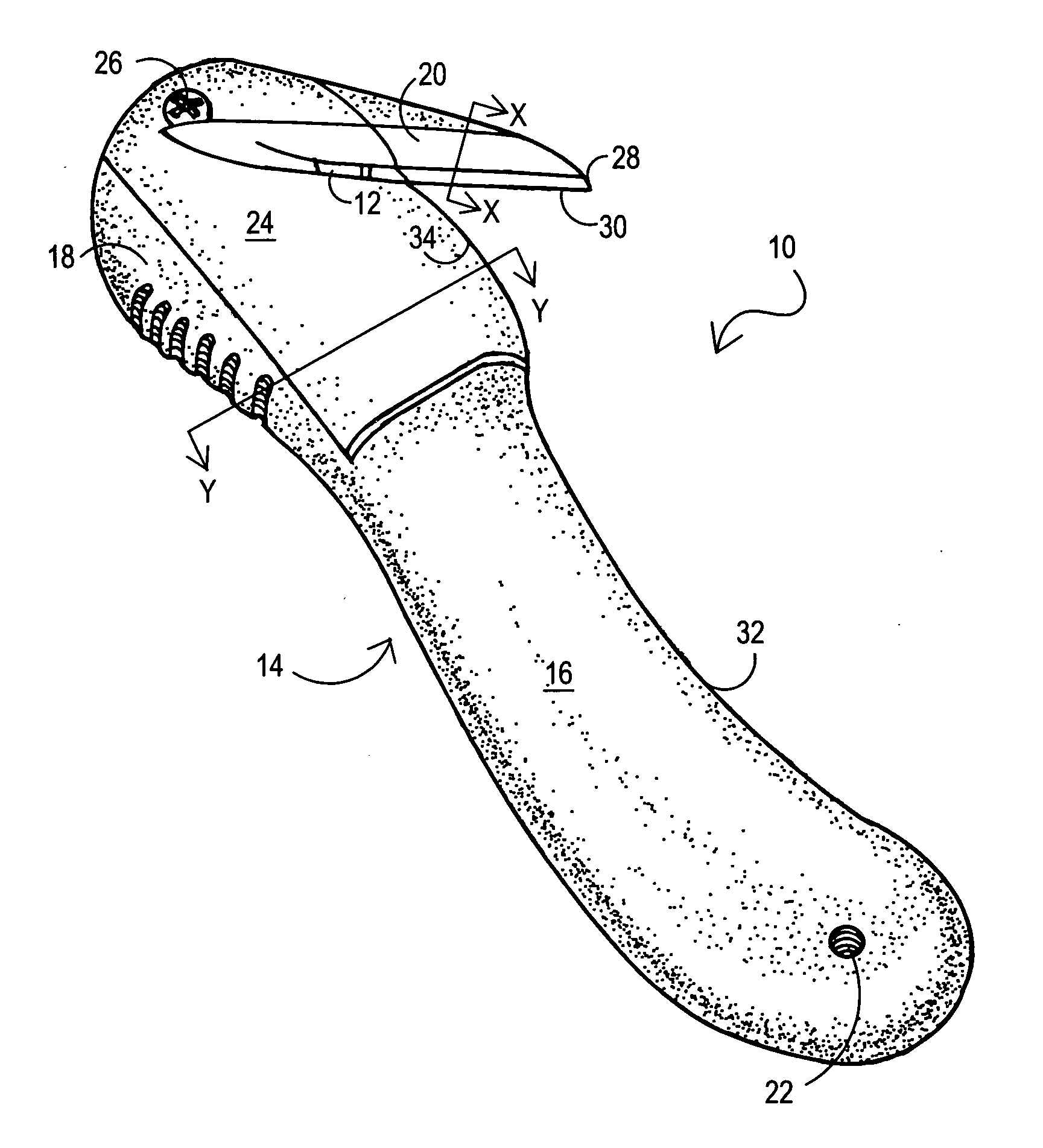 Landscape utility knife assembly