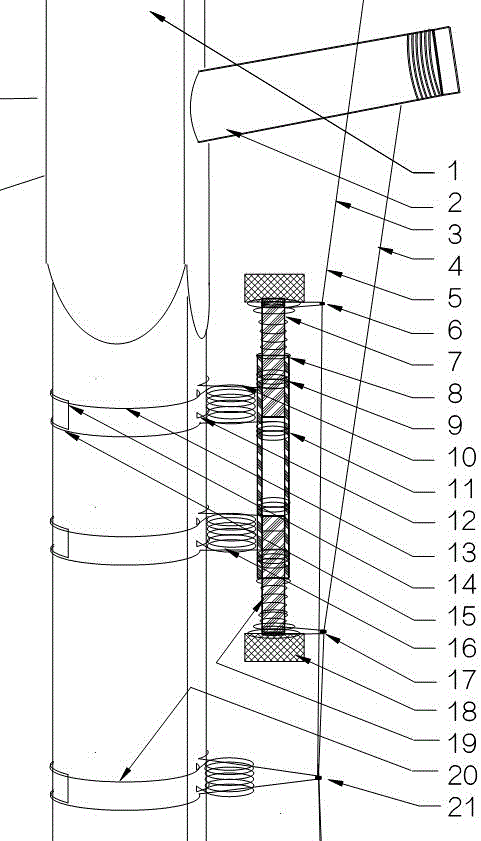 Full-spring-framework fine adjustment looping cord of erhu