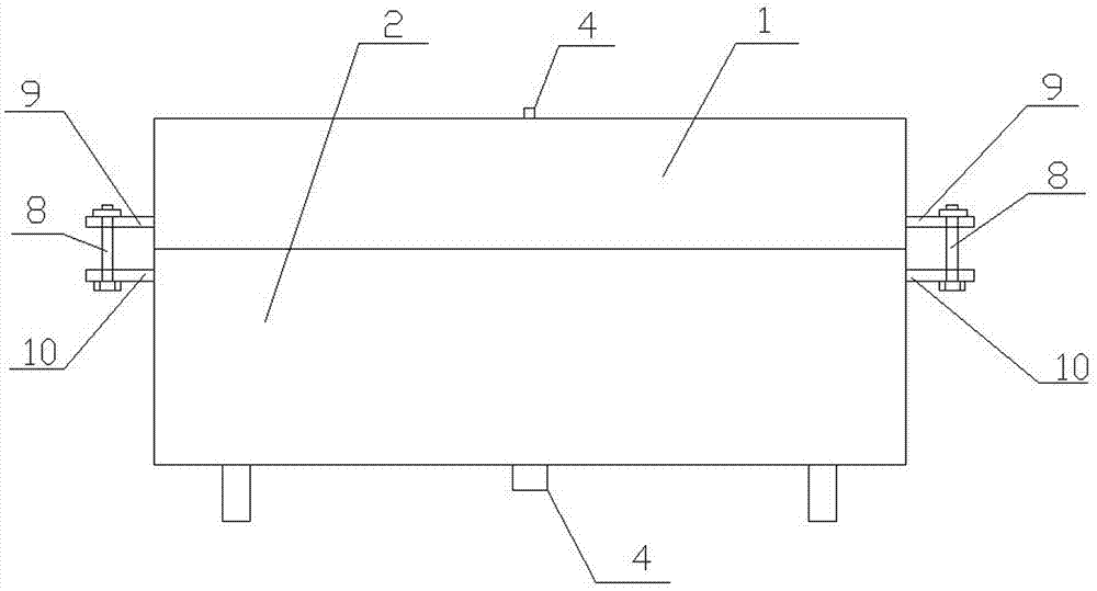 Forming mold of indoor mutual inductor and pouring sealing method of forming mold