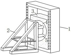 Test device and method for simulating stress of shield segments with different turning radiuses