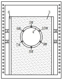 Test device and method for simulating stress of shield segments with different turning radiuses