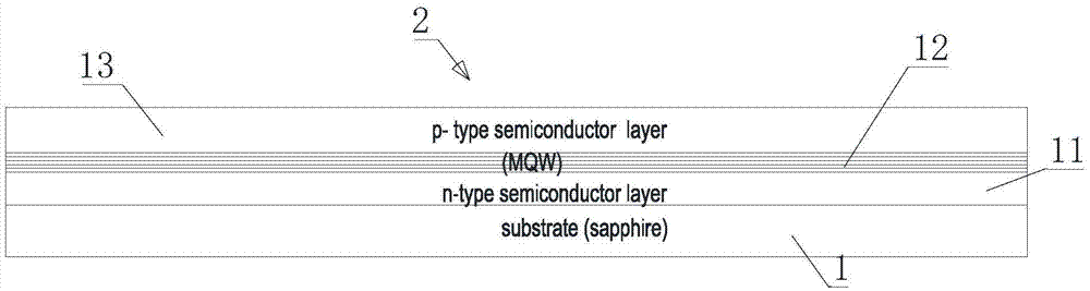 Inverted high-voltage LED chip and preparation method thereof