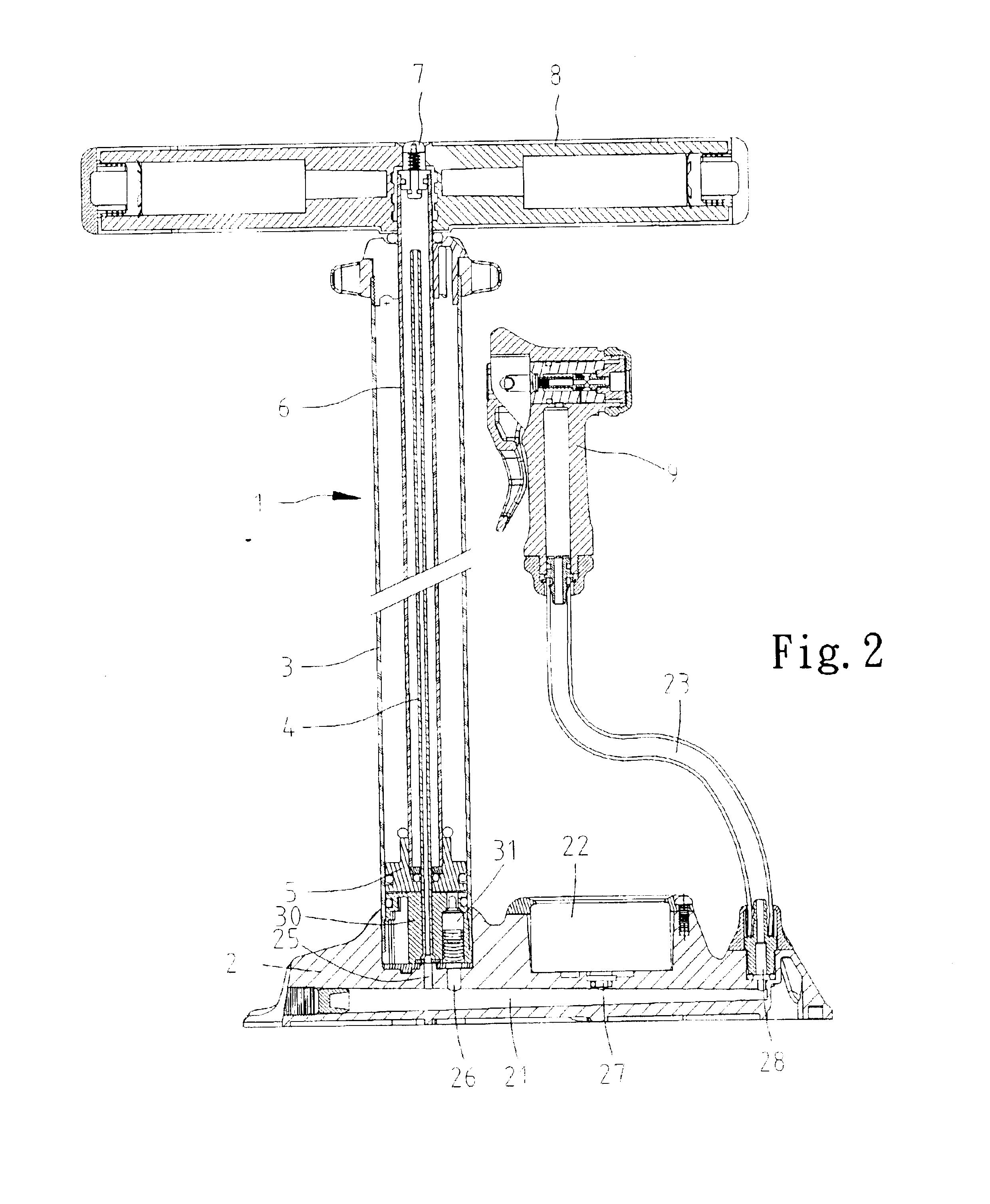 Pump capable of releasing excessive air