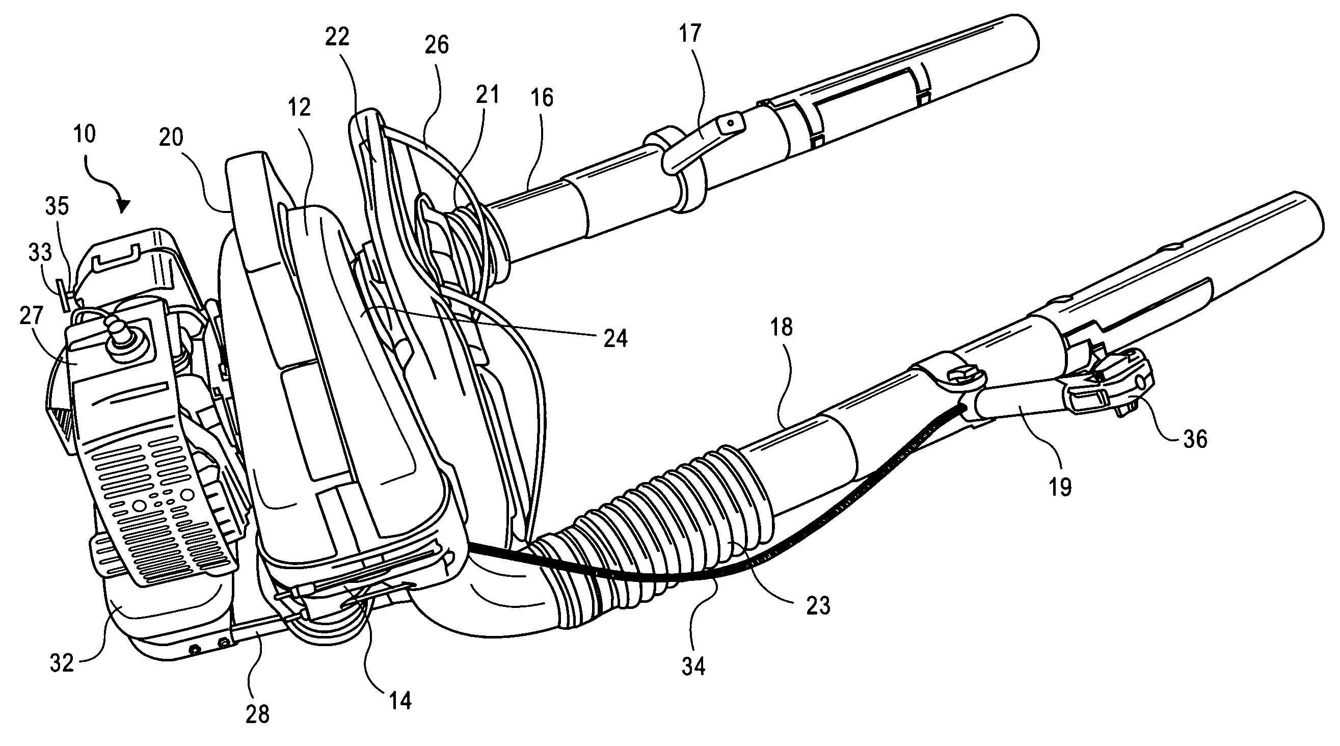 Dual path blower method and apparatus