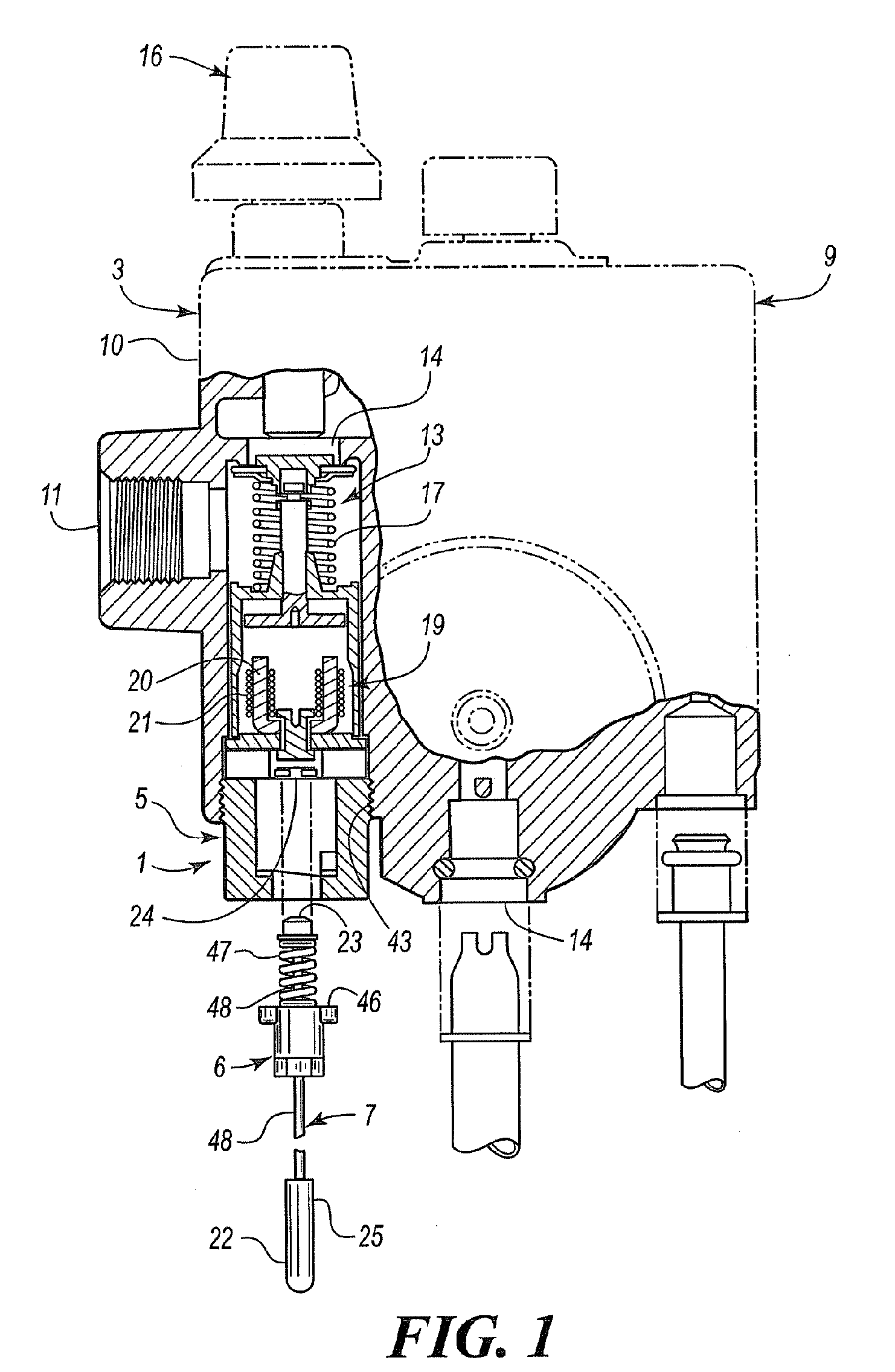 Quick connect thermocouple mounting device and associated method of use