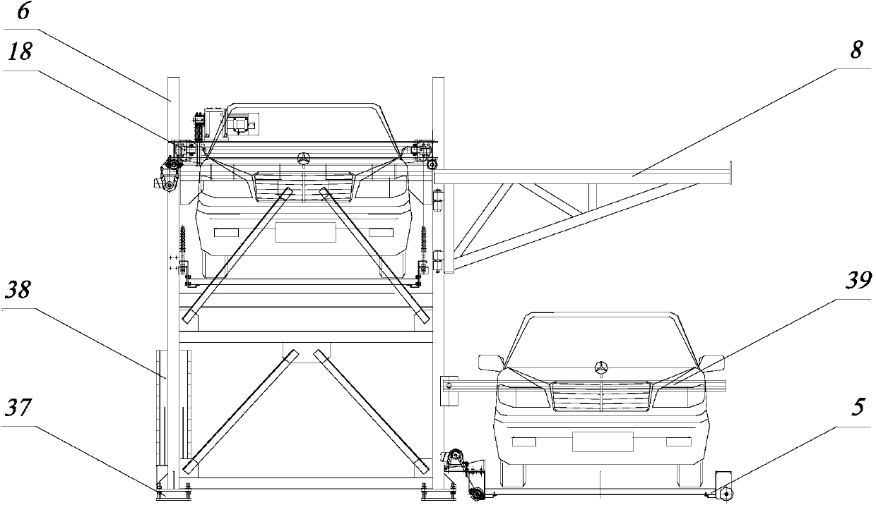 Mobile type multi-layer three-dimensional parking equipment