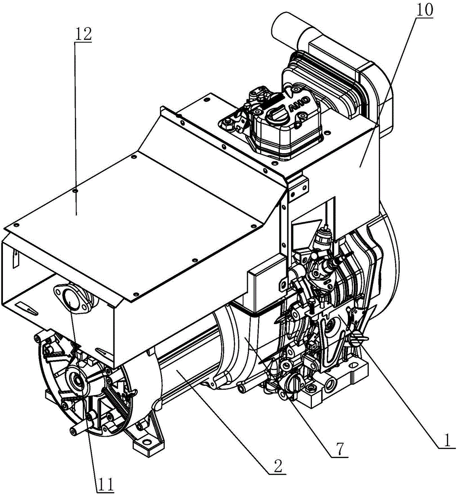 Air-cooled structure of power generation set