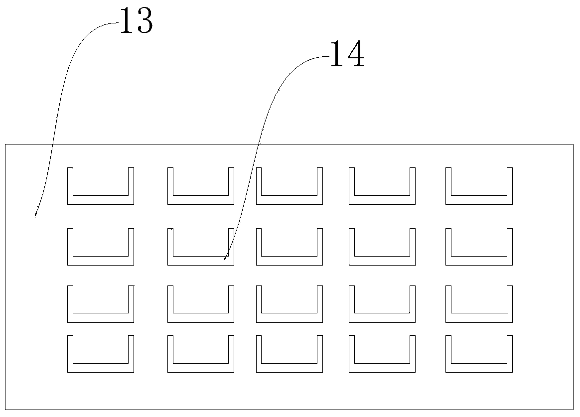 Stamping device of ventilation plate