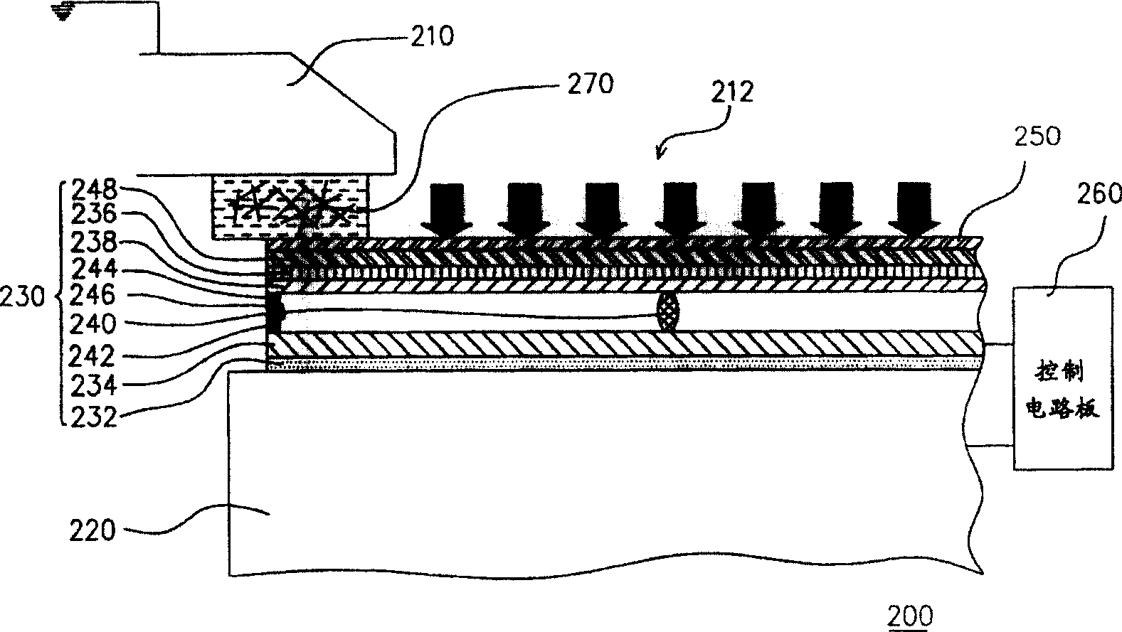 Contact-controlling LCD device