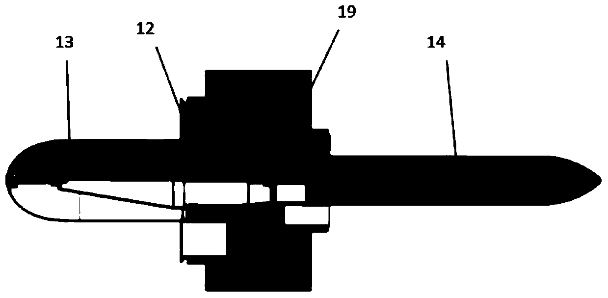 Test piece anti-icing air entraining flow device and test method