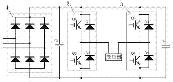 Optimization structure based on inverter welding machine main circuit