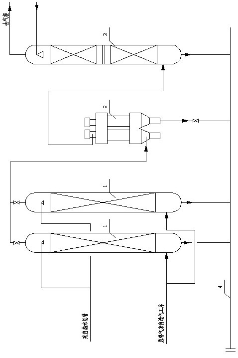 Method for removing carbon black and high polymer in preparation of acetylene by cracking natural gas with plasma