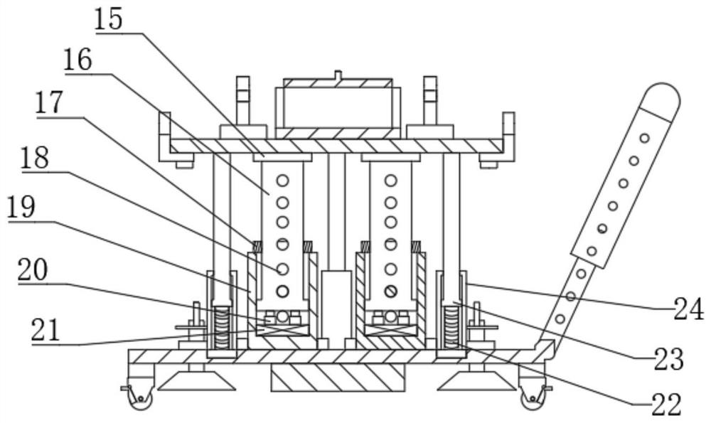 Cable erecting and supporting device for electromechanical installation