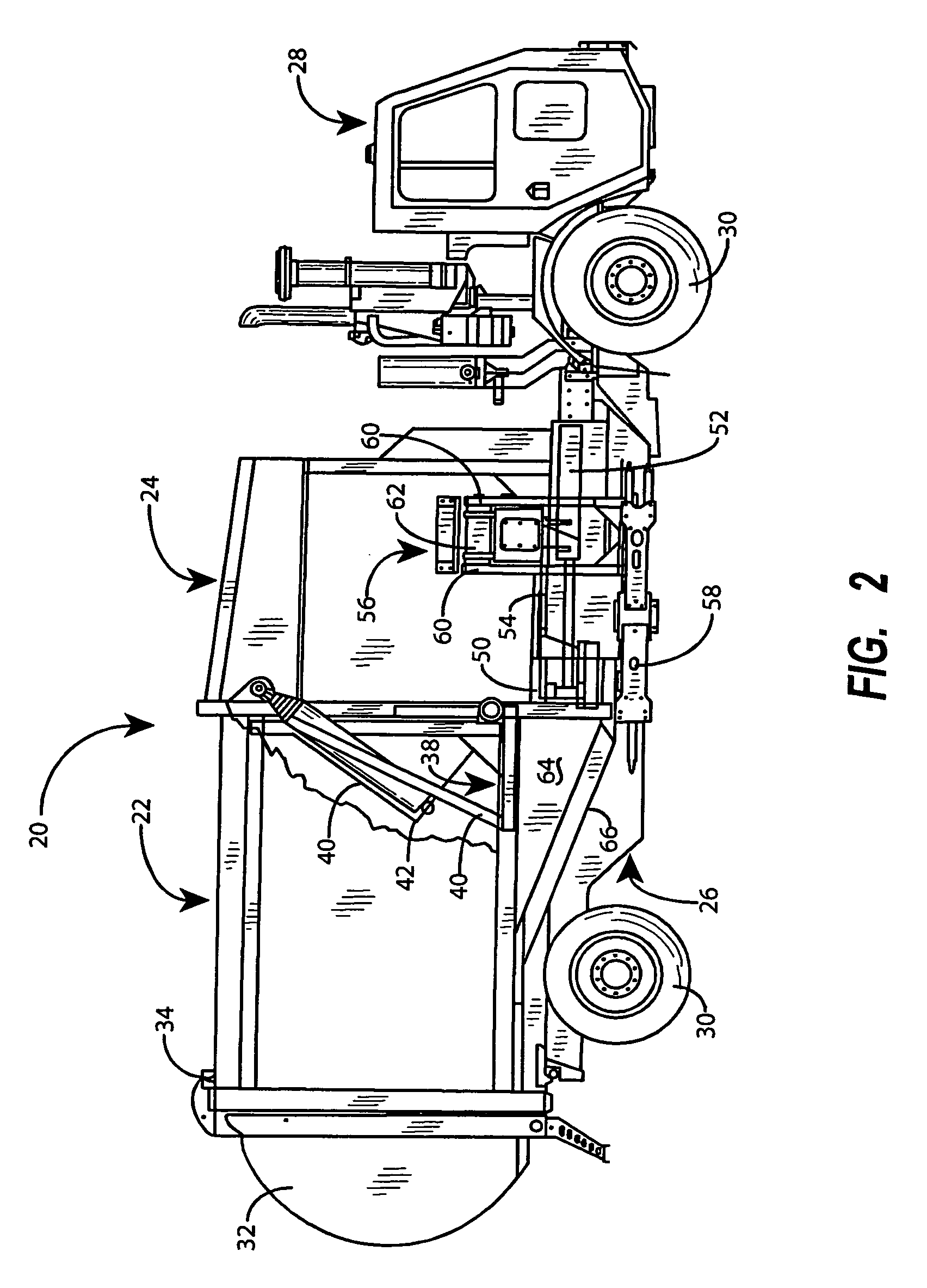 Full eject manual/automated side loader