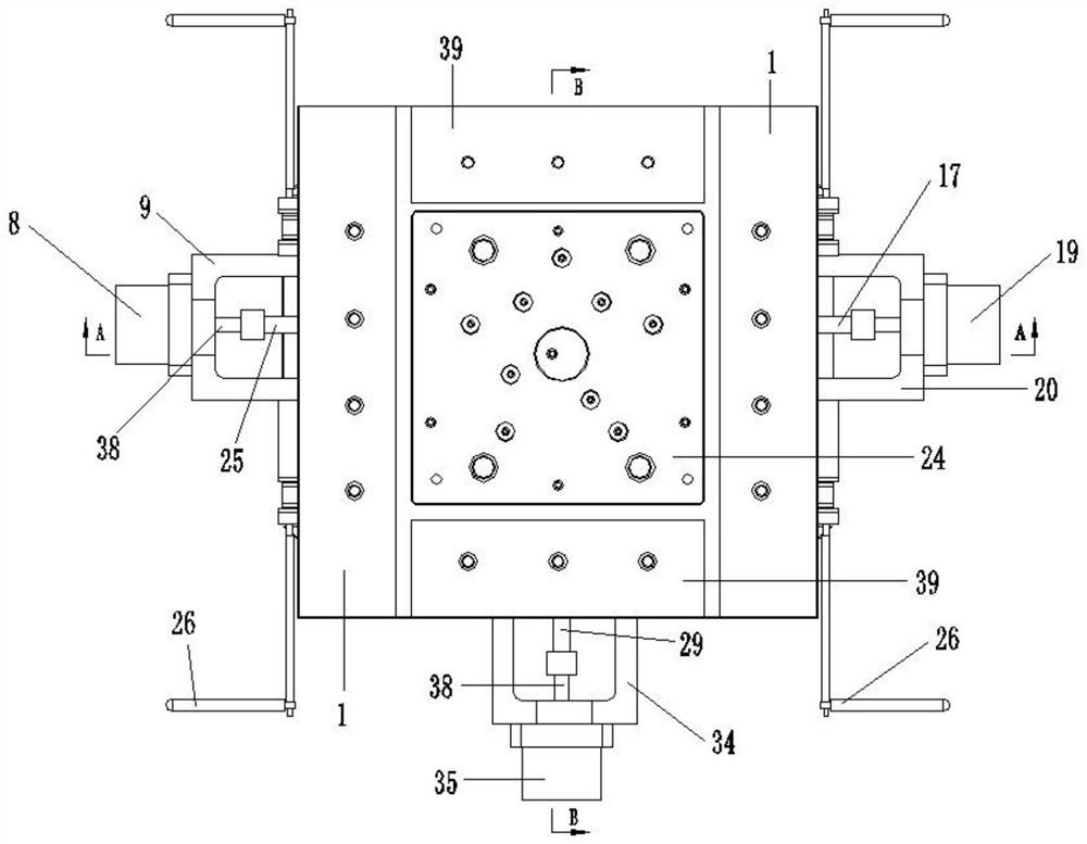 Unequal-thickness deep-cavity shell mold aluminum alloy component squeeze casting device and using method thereof