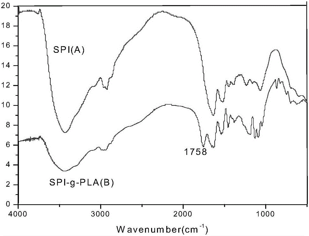 Modified soybean protein empty capsule material and preparation method thereof