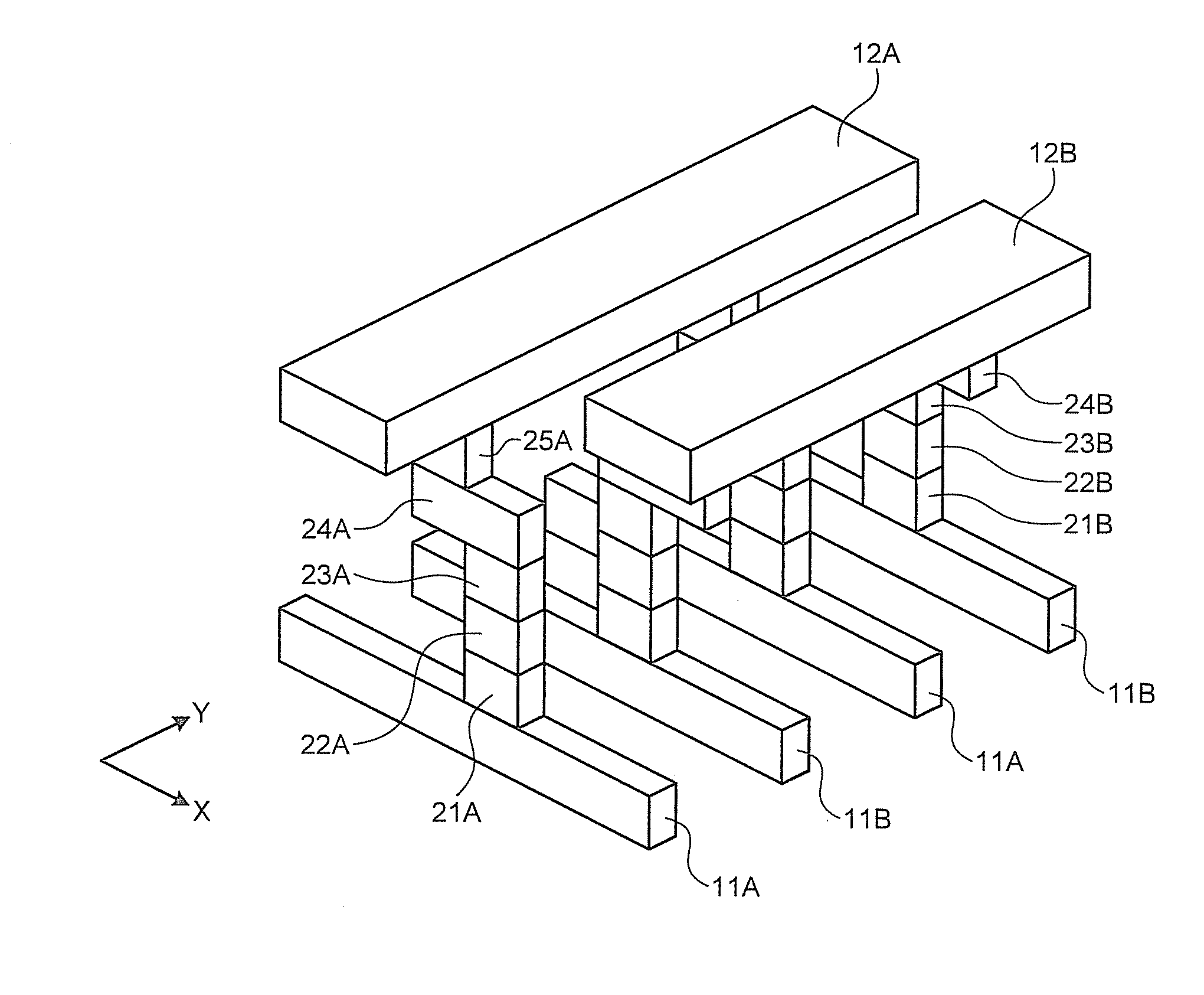 Power-supply wiring structure for multilayer wiring and method of manufacturing multilayer wiring