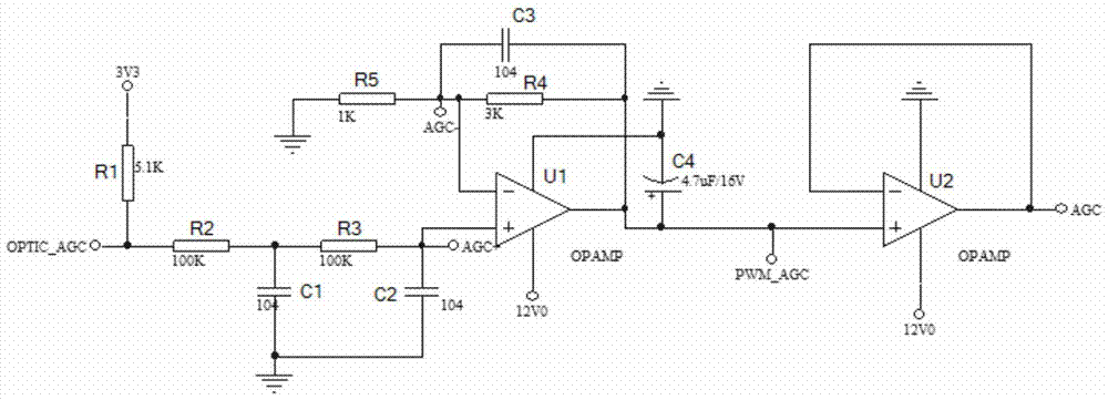 A kind of att control method of managed household optical receiver