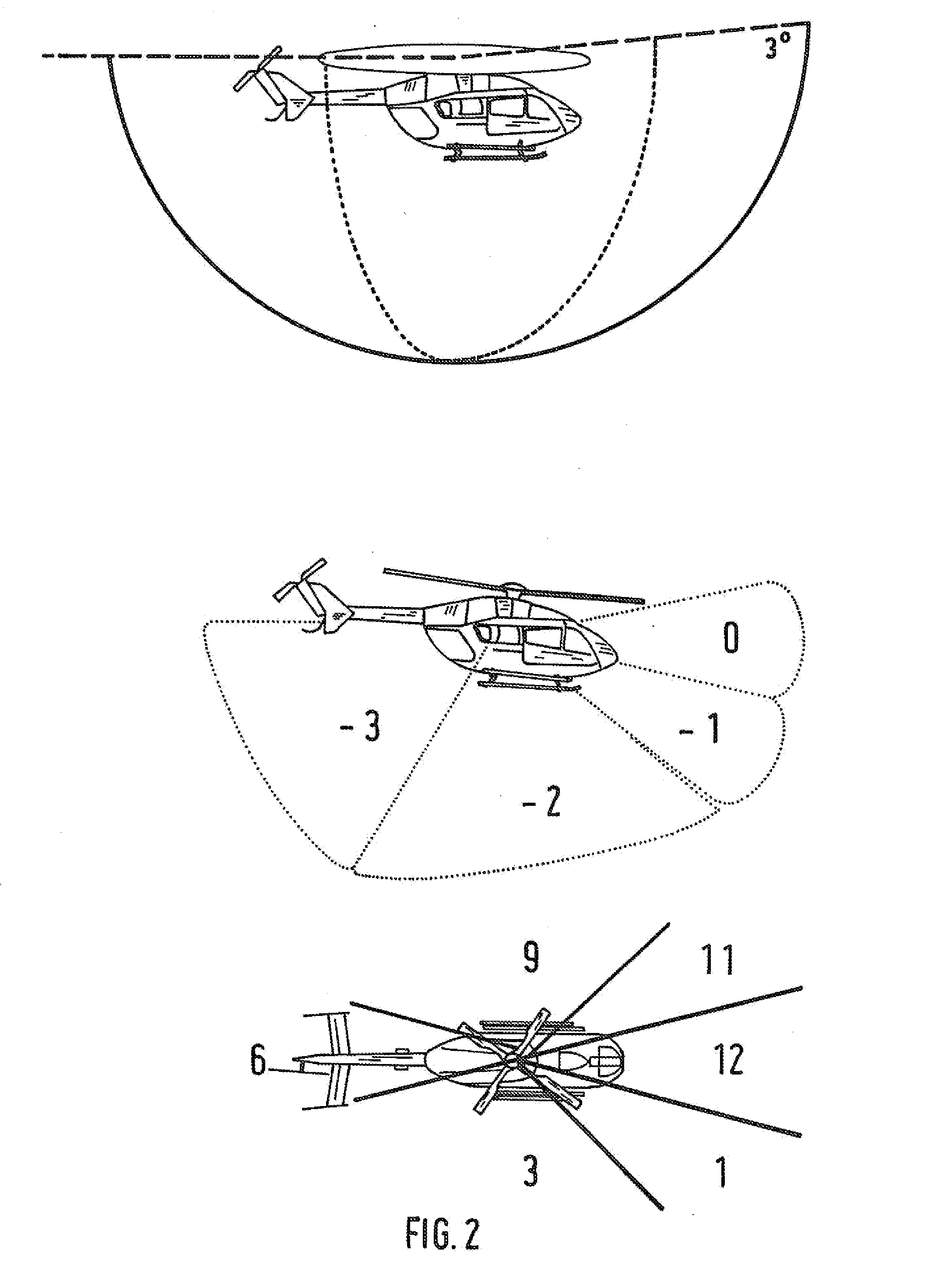 Panoramic warning system for helicopters