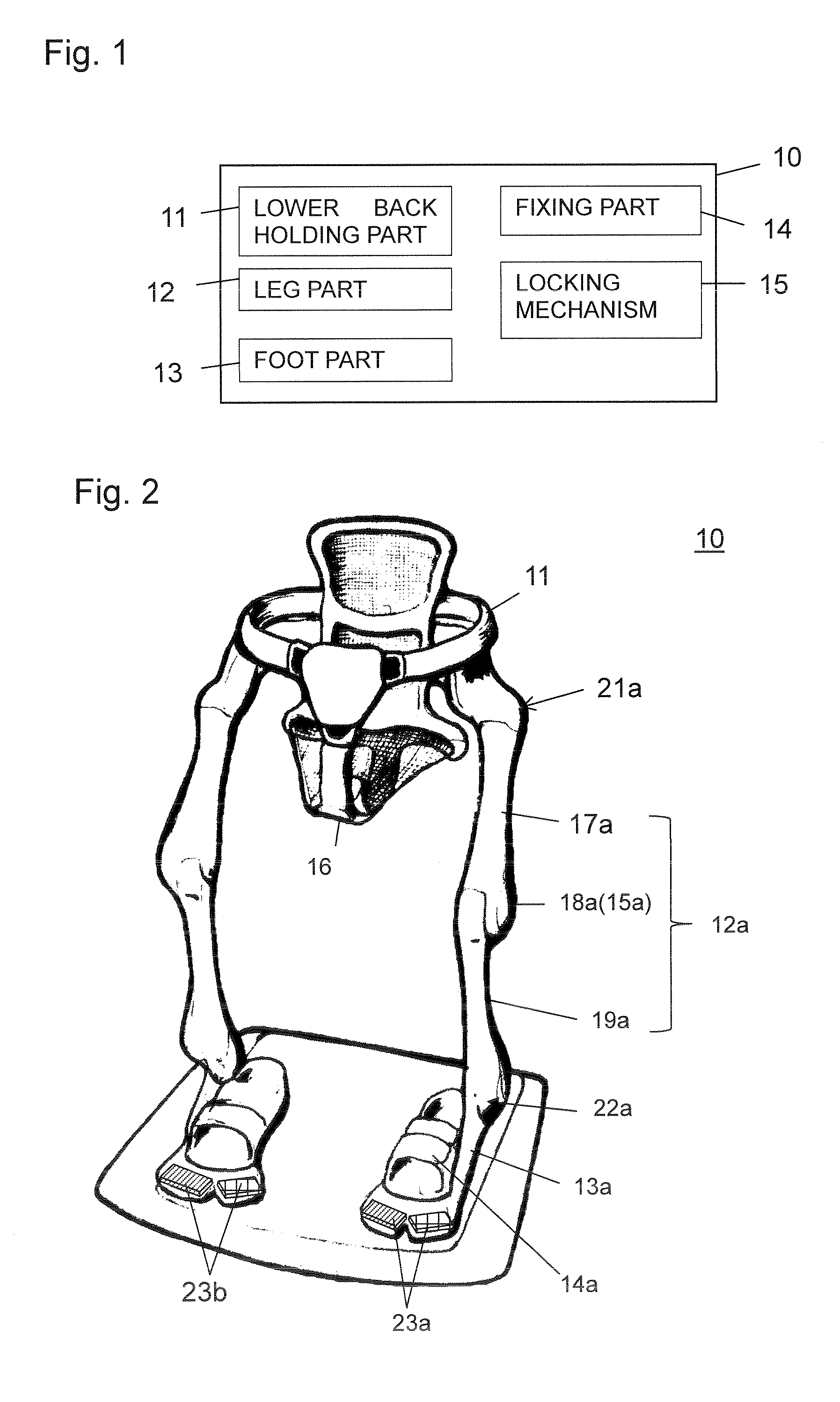 Working posture holding device